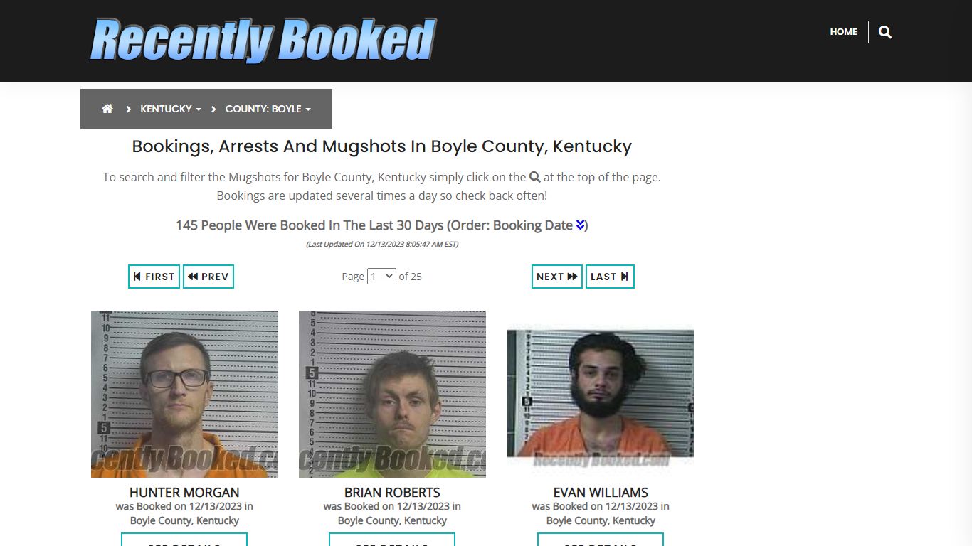 Recent bookings, Arrests, Mugshots in Boyle County, Kentucky